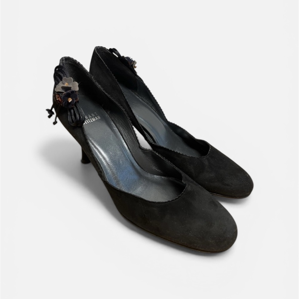 Stuart Weitzman Elegant Black Suede,Women's Heels Pumps , Size 10M,